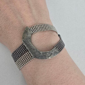 Anne Marie Chagnon Silver Mesh Metal Bracelet